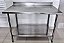 Bancada / Mesa de Inox com Prateleira Inferior Lisa 1.20x70x90cm [Usado] - Imagem 1