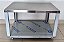 Bancada / Mesa de Inox com Prateleira Inferior Lisa e Rodízios 65x46x41cm [Nova] - Imagem 1