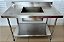 Bancada / Pia de Inox com Prateleira Inferior Lisa 1.20x70x90cm Cuba: 50x40x25cm [Usada] - Imagem 1