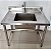Pia de Inox / Bancada de 100x70 cm com Tanque Central de 60x50x35 FrigoPro [Seminovo] - Imagem 3