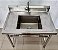 Pia de Inox / Bancada de 100x70 cm com Tanque Central de 60x50x35 FrigoPro [Seminovo] - Imagem 4