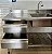 Pia de Inox / Bancada com 02 cubas Com prateleira inferior e gavetas - 180x70x90cm [Usado] - Imagem 4