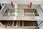 Bancada de Inox com 02 Cubas / Pia com Prateleira Inferior Gradeada 160x70x90 - Elvi [Seminova] - Imagem 3