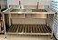 Bancada de Inox com 02 Cubas / Pia com Prateleira Inferior Gradeada 160x70x90 - Elvi [Seminova] - Imagem 4
