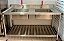 Bancada de Inox com 02 Cubas / Pia com Prateleira Inferior Gradeada 160x70x90 - Elvi [Seminova] - Imagem 1