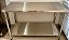 Bancada / Mesa de Inox com Prateleira Inferior Lisa 150x60x90 - Elvi [Usada] - Imagem 1