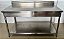 Bancada de Inox 150x70x90cm com Prateleira Inferior Lisa *Reforçada [Usada] - Imagem 3