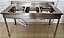 Bancada de Inox / Pia com 03 Cubas 150x70x90cm Cubas: 50x40x23cm [Usada] - Imagem 4