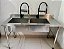 Bancada / Pia de Inox com 2 Cubas 140x60x80cm [Usada] * Torneiras Brinde - Imagem 2