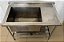 Pia/Bancada de Inox com Cuba Profunda 70x45x40 Lado Esquerdo 1.15m x 60cm x 85cm +10cm Com Prateleira Inferior Gradeada [Usada] - Imagem 3