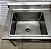 Pia/Bancada de Inox com Cuba Lado Esquerdo 190x70x90cm Cuba: 60x50x30 [Seminova] - Imagem 4