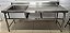 Pia/Bancada de Inox com Cuba Lado Esquerdo 190x70x90cm Cuba: 60x50x30 [Seminova] - Imagem 1