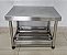 Mesa/Bancada/Cavalete de Inox para Apoio Tampo Liso 55x45x40cm [Usada] - Imagem 1