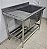 Pia/Bancada de Inox com Cuba Profunda 70x45x40 Lado Direito 1.15m x 60cm x 85cm +10cm Com Prateleira Inferior Gradeada [Usada] - Imagem 2