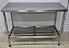 Bancada/ Mesa de Inox com Prateleira Inferior Gradeada 120x60x90cm [Usada] - Imagem 1