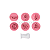 Kit Carimbo Junino BlueStar Rosa 2cm - Imagem 2