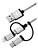 Cabo de Dados USB Para Iphone 3X1 CB-3000 C3 Tech - Imagem 1