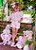 Camisa Infantil Menina Mangas Bufantes com Babados e Laço Rosa Yoyo 23015CA - Imagem 2