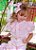 Camisa Infantil Menina Mangas Bufantes com Babados e Laço Rosa Yoyo 23015CA - Imagem 1