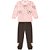 Conjunto Infantil Feminino Casaco Pêlo Laço + Calça Moletom Milon - Imagem 1