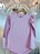 Body Blusa Infantil Manga Longa Gola Bordada com Pérolas  Rosa Yoyo - Imagem 1