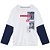 Camiseta Manga Longa Infantil Menino Branco Marisol - Imagem 1