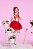 Body Infantil Feminino Manga Curta Princesa Vermelho Morango Yoyo - Imagem 2