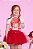 Body Infantil Feminino Manga Curta Princesa Vermelho Morango Yoyo - Imagem 1