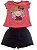 Conjunto Infantil Menina Blusa Manga Curta Short Moletinho - Imagem 3