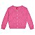 Casaco Casaqueto Cardigan Bebê Menina Tricô Rosa Off White - Imagem 1