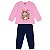 Conjunto Infantil Menina Blusão e Calça Moletom Apeluciado - Imagem 1