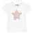 Conjunto Blusa Manga Curta+Saia Brilho Estilosa Menina Branco - Imagem 2
