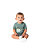 Conjunto Camiseta Manga Curta+Bermuda Moletinho Verde Azul - Imagem 1