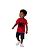 Camiseta Manga Curta Spider Men Menino Algodão Vermelho - Imagem 2