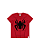 Camiseta Manga Curta Spider Men Menino Algodão Vermelho - Imagem 1