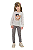 Blusa Manga Longa Infantil Menina Urso Laço Malha Comfy Off - Imagem 1