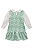 Vestido Manga Longa Curto Infantil Menina Verde Gola Bordado - Imagem 2