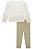 Conjunto Blusa Manga Longa e Legging Veludo Branco Menina - Imagem 2