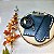 Kit Quadrado Couro 14x14cm Preto & Dourado - Imagem 1