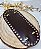 Base Couro Oval 10x22cm -  Marrom com Bailarina Dourada - Imagem 1