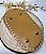 Base Couro Oval 13x23cm -  Caramelo Escuro com Bailarina Dourada - Imagem 1