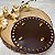 Base Couro Redondo 15cm - Marrom com Bailarina Dourada - Imagem 1