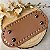 Base Couro Oval 10x22cm -  Caramelo Escuro com Bailarina Ônix - Imagem 1