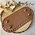Base Couro Oval 10x22cm -  Caramelo Escuro com Bailarina Dourada - Imagem 1