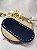 Base Couro Oval 10x22cm Preto - Imagem 1