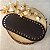 Base Couro Oval 10x22cm Marrom - Imagem 1