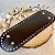 Base Couro Oval 10x30cm - Marrom com Bailarina Dourada - Imagem 1