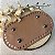 Base Couro Oval 13x23cm -  Caramelo Escuro com Bailarina Ônix - Imagem 1