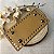 Base Couro Retangular 10X20cm - Caramelo Escuro com Bailarina Ônix - Imagem 1