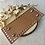 Base Couro Retangular 10X25cm - Caramelo Escuro com Bailarina Dourada - Imagem 1